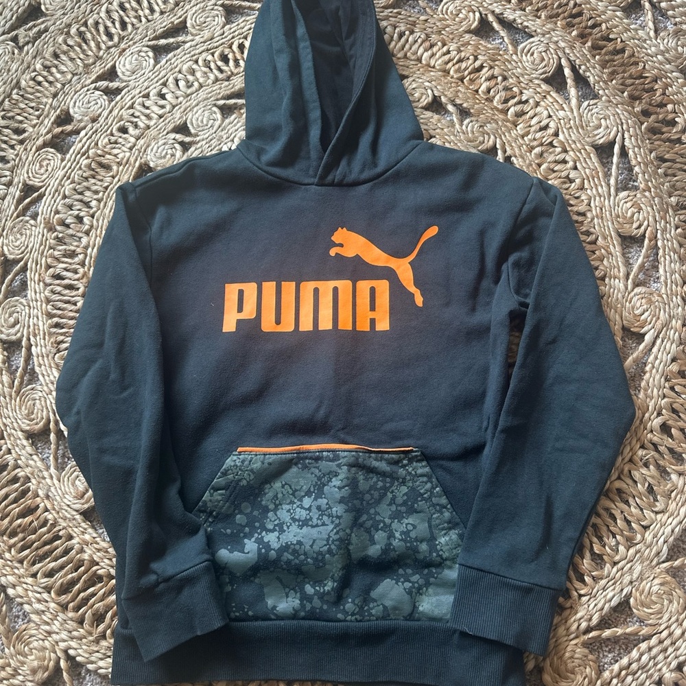 Puma Black and Orange Hoodie